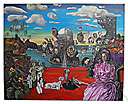 magic realism - a literary or artistic genre in which realistic narrative or meticulously realistic painting are combined with surreal elements of fantasy or dreams