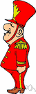 drum major - the leader of a marching band or drum corps