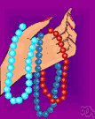 bead - a small ball with a hole through the middle