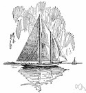 Bermudian rig - a rig of triangular sails for a yacht