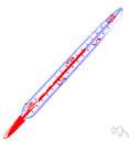 clinical thermometer - a mercury thermometer designed to measure the temperature of the human body