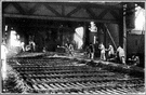 ironworks - the workplace where iron is smelted or where iron goods are made