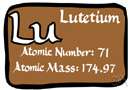 lutecium - a trivalent metallic element of the rare earth group