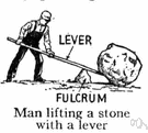 fulcrum - the pivot about which a lever turns