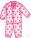 pajama - (usually plural) loose-fitting nightclothes worn for sleeping or lounging