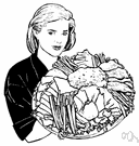 crudites - raw vegetables cut into bite-sized strips and served with a dip
