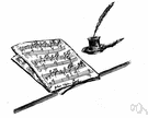 score paper - paper with lines appropriate for writing music