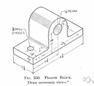 pillow block - a cast-iron or steel block for supporting a journal or bearing
