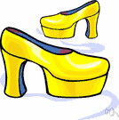 chopine - a woman's shoe with a very high thick sole