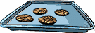 baking tray - a cooking utensil consisting of a flat rectangular metal sheet used for baking cookies or biscuits