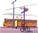 trolley line - a transit line using streetcars or trolley buses