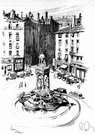 public square - an open area at the meeting of two or more streets