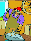 metalworker - someone who works metal (especially by hammering it when it is hot and malleable)