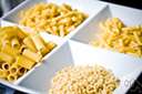 al dente - of pasta cooked so as to be firm when eaten