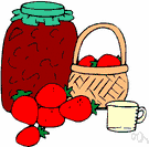 preserves - fruit preserved by cooking with sugar