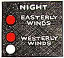 west wind - wind that blows from west to east