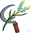 reaping hook - an edge tool for cutting grass or crops