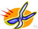 tinsnips - (plural) hand shears for cutting sheet metal