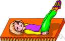 stomach exercise - an exercise designed to strengthen the abdominal muscles