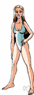 swimming costume - tight fitting garment worn for swimming
