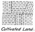 cultivated land - arable land that is worked by plowing and sowing and raising crops