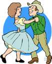 barn dance - a dance party featuring country dancing