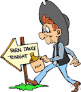 barn dance - a dance party featuring country dancing