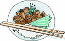 chop suey - meat or fish stir-fried with vegetables (e.g., celery, onions, peppers or bean sprouts) seasoned with ginger and garlic and soy sauce