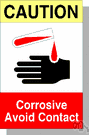 corrosive - a substance having the tendency to cause corrosion (such a strong acids or alkali)