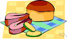 fish loaf - flaked fish baked in a loaf with bread crumbs and various seasonings