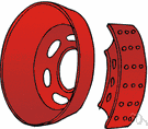 brake drum - a hollow cast-iron cylinder attached to the wheel that forms part of the brakes