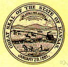 KS - a state in midwestern United States