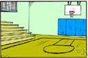 basketball court - the court on which basketball is played