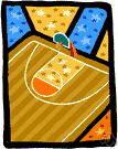 basketball court - the court on which basketball is played