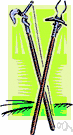 Pruner - a long-handled pruning saw with a curved blade at the end and sometimes a clipper