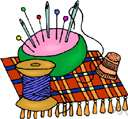 sewing kit - a kit of articles used in sewing