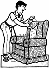 slipcover - a removable fitted cloth covering for upholstered furniture