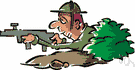 sniper rifle - an extremely powerful rifle developed for the military