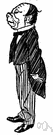 swallow-tailed coat - a man's full-dress jacket with two long tapering tails at the back