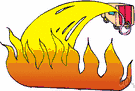 blazing - a strong flame that burns brightly