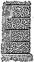 vermiculate - decorated with wormlike tracery or markings