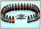 corn dance - a rain dance of Amerindians