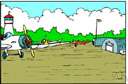 auxiliary airfield - an airfield that functions in a subsidiary capacity