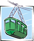 funicular railway - a railway up the side of a mountain pulled by a moving cable and having counterbalancing ascending and descending cars