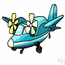 double-prop - a propeller plane with an engine that drives two propellers in opposite directions (for stability)