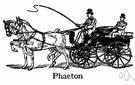 Phaeton - large open car seating four with folding top