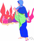 Lot's wife - (Old Testament) when God destroyed Sodom and Gomorrah, Lot and his family were told to flee without looking back