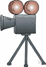 movie camera - a camera that takes a sequence of photographs that can give the illusion of motion when viewed in rapid succession