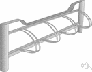 bicycle rack - a rack for parking bicycles