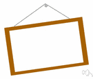 picture frame - a framework in which a picture is mounted